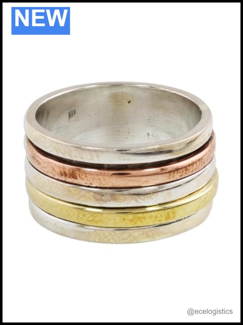 Sterling Silver Spinner Ring Sleek Simplicity Handmade